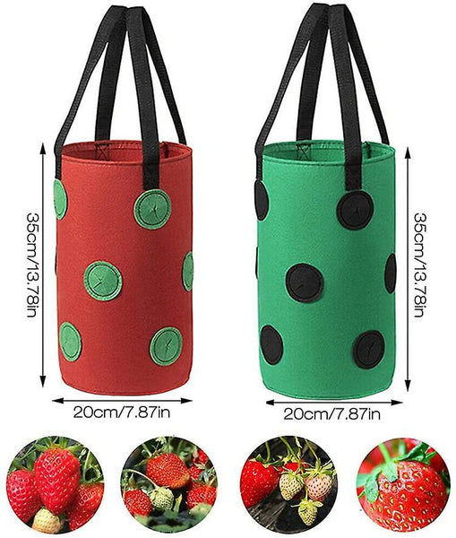 Strawberry Planting Bag 4 Pieces Planting Bag Grow Bag Planting Bag Plant Cages & Supports