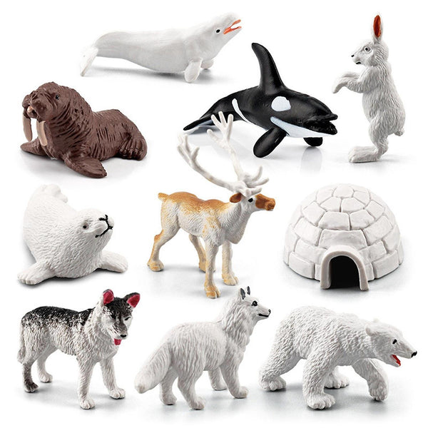 Christmas gift kids 10pc Honey Badgers Animal Toys Figurines Home Decorate Preschool Educational Arc