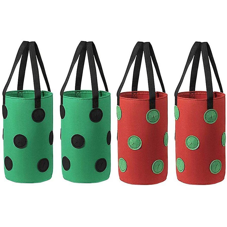 Strawberry Planting Bag 4 Pieces Planting Bag Grow Bag Planting Bag Plant Cages & Supports