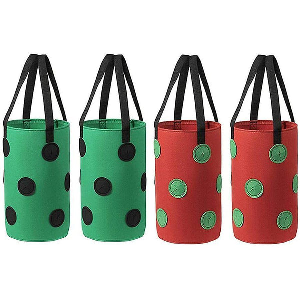 Strawberry Planting Bag 4 Pieces Planting Bag Grow Bag Planting Bag Plant Cages & Supports