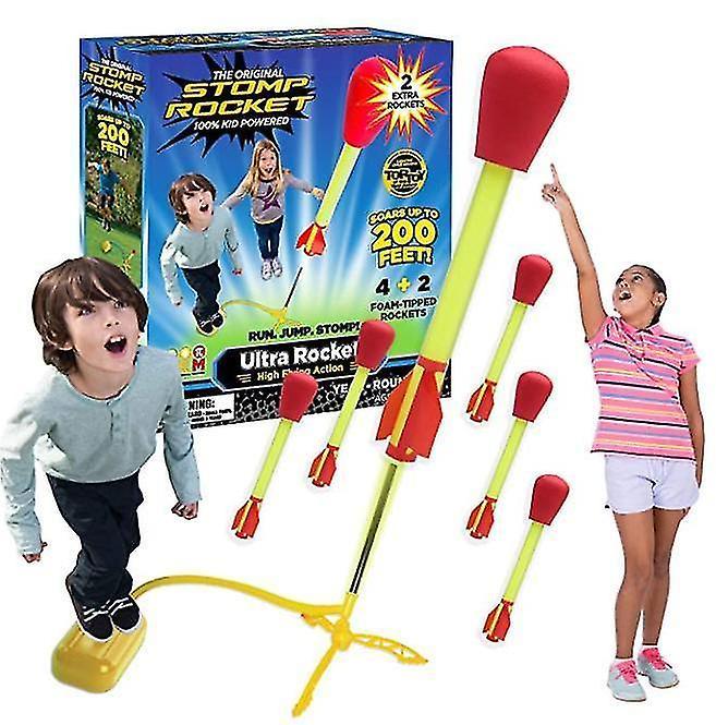 Air water rockets ultra rocket 3 rockets - outdoor rocket toy christmas gift for boys and girls - comes with toy rocket launcher