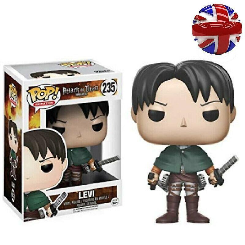 Action Toy Figures Funko Pop Anime Attack On Titan 235# Levi Vinyl Figures Models Collection Toys