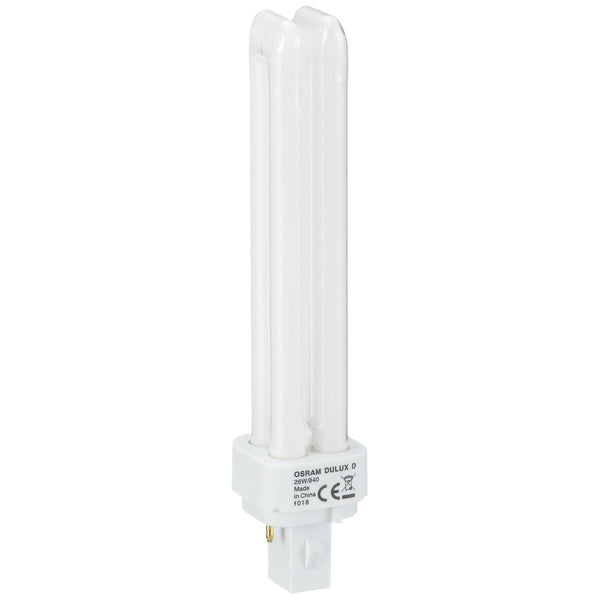 Flood spot lights dulux d 26w 840 cool white g24d-3 4000k compact fluorescent lamp