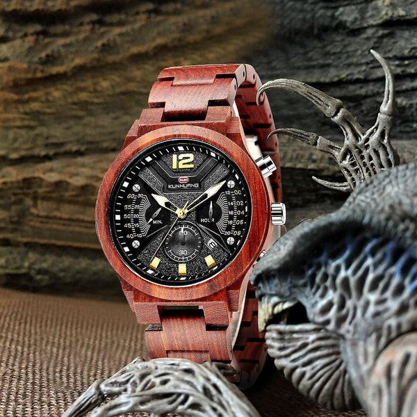 Watches natural sandal wood men sport watches wooden wristwatch wood bamboo watches for men wood strap