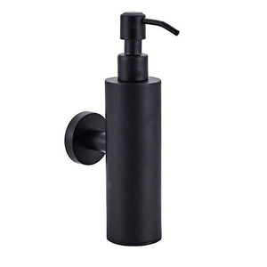 Soap lotion dispensers 200ml wall mounted shower bottle pump stainless steel shampoo dispenser black wall-mounted round