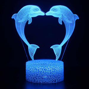 Christmas gift kids 16 color kids remote LED Touch Lamp night light Dolphin