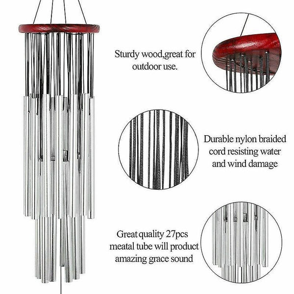 Wind Chimes 27 Tubes Chapel Bells Wind Chimes Outdoor Decor