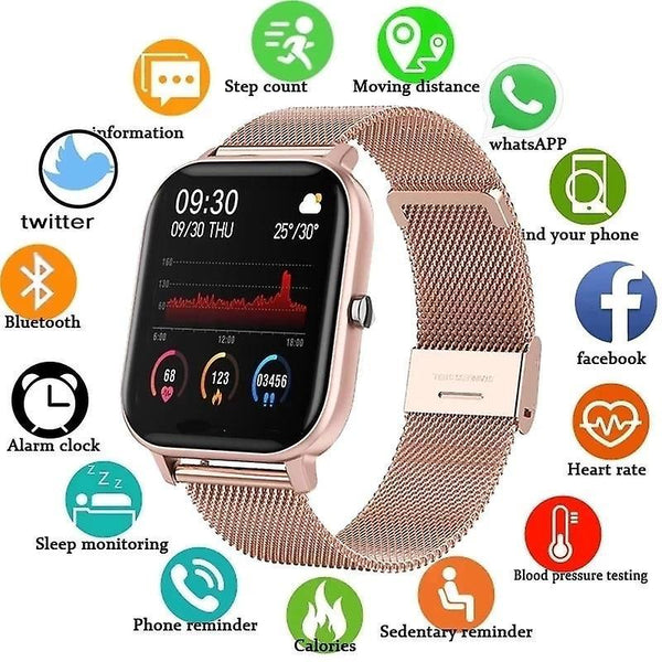 Watches bluetooth call smart watch men multifunction sports heart rate smart watches rose gold