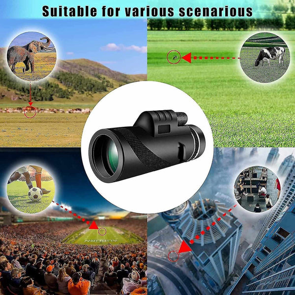 Binoculars monocular telescope  40x60 hd high power telescope monocular with smartphone holder tripod for