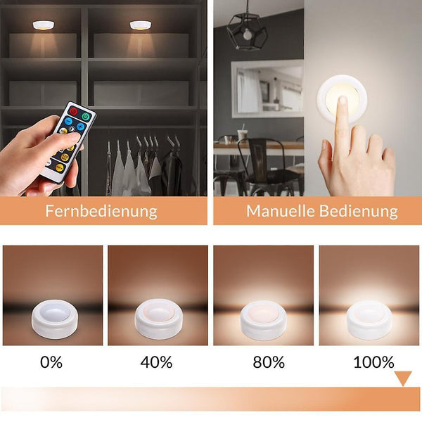 Cabinet Lighting Led Night Light With Remote Control Battery Operated Lamps