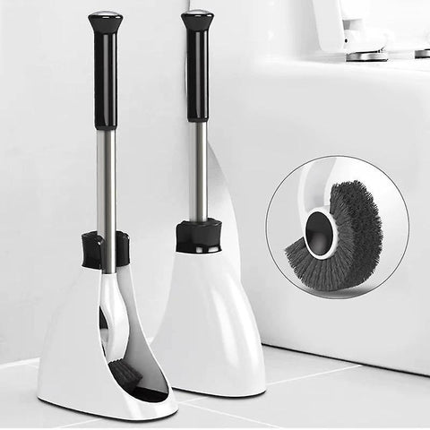 Toilet Brushes Holders Home Toilet Brush Cleaning Brush Stainless Steel Handle Holder Set|Toilet Bru