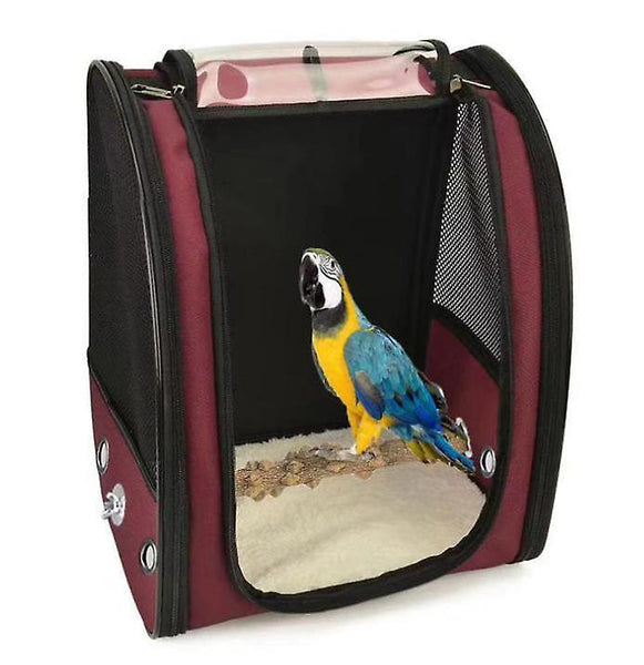 Bird Toys Pet Parrot Backpack Carrying Breathable Waterproof Transport Bag Birds Supplies|Bird Cages