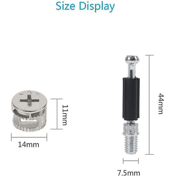 Screws 40 Set Cam Fittings Connecting Furniture Cabinets Invisible Kitchen Furniture Connector  14 M