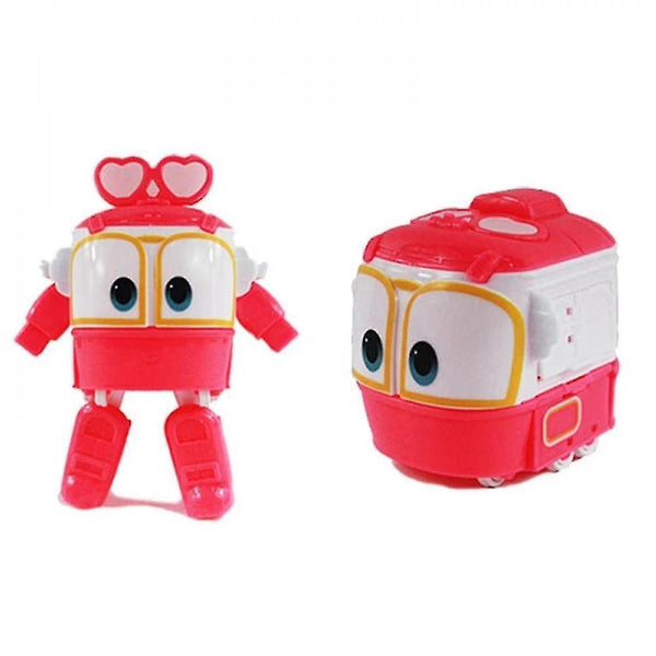 Action toy figures robot trains transformation kids juguetes 11cm pvc rt model kay alf duck figure robot car family