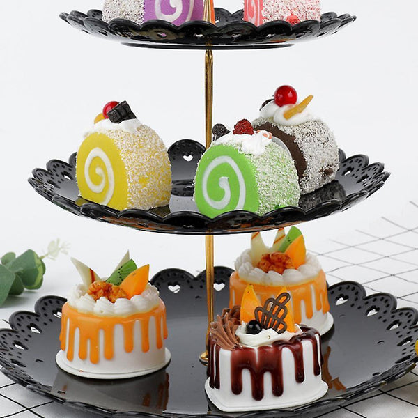 Cake Stands Three Layer Fruit Cake Plate Stand Home Party Dessert Storage Rack Tray|Dishes Plates