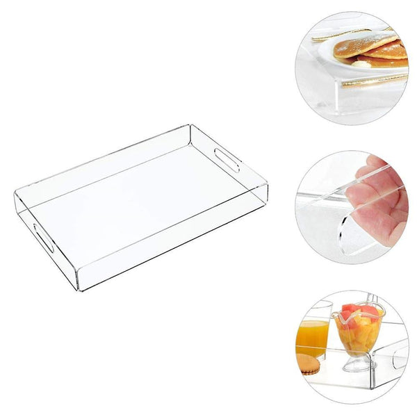 Household storage containers transparent acrylic tray acrylic snack plate multifunctional storage |storage trays