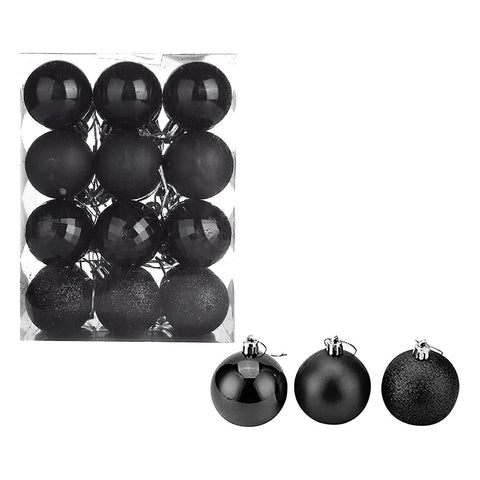 Christmas gift kids Black 40mm Xmas Tree Ball Bauble Hanging Home Party Ornament Decor