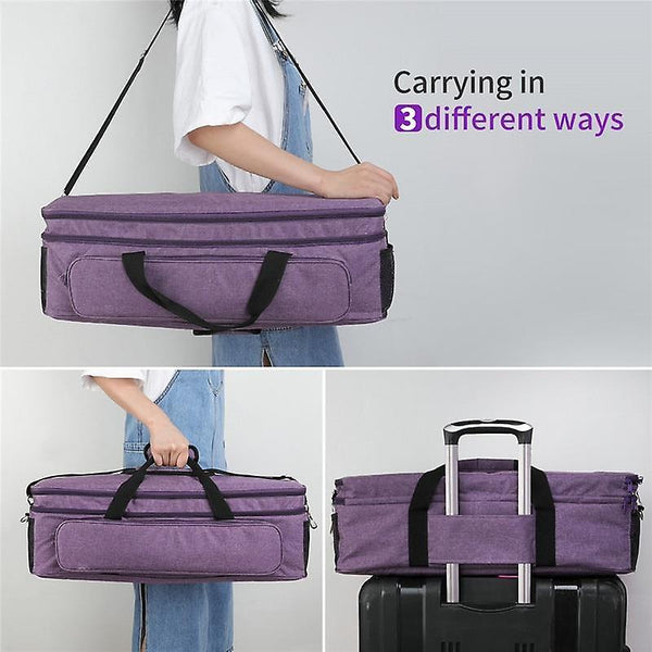 Laundry baskets tool carrying case big capacity cutting machine supplies storage bag for cricut explore purple