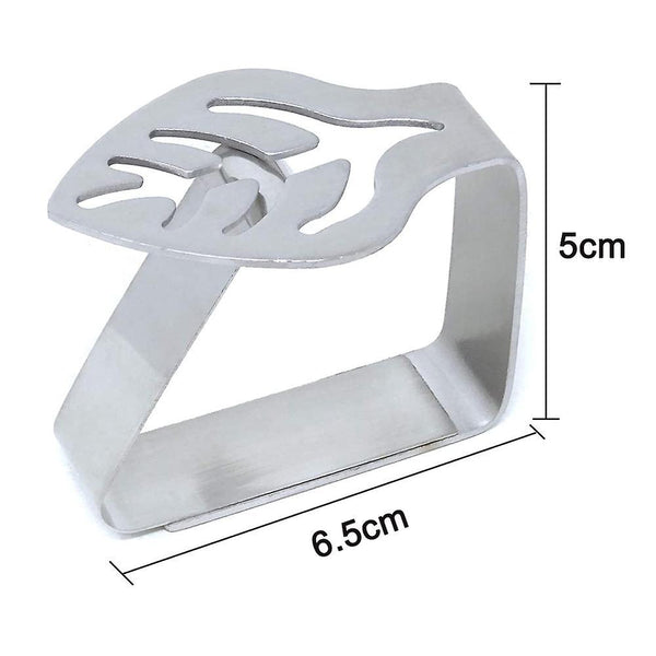 4pcs Stainless Steel Silver Thickened Strong Cloth Clip tablecloth Clamp Holder Table Cover Clamps Table Cloth Clips Holders For Outdoor And Indoor Tablecloth Clips & Weights