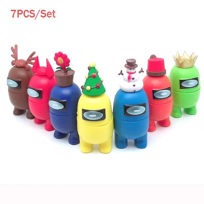 Action Toy Figures 7pcs Game Among Us PVC Action Figures Model Toys