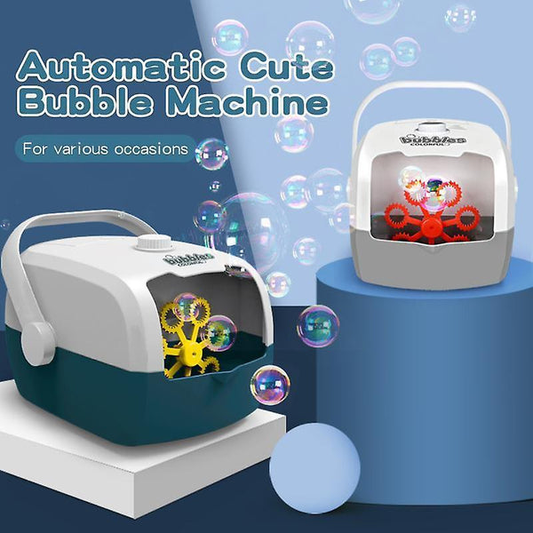 Bubble Blowing Toys Suitcase Automatic Bubble Machine Blower Party Wedding Stage One Click Bubble Wh