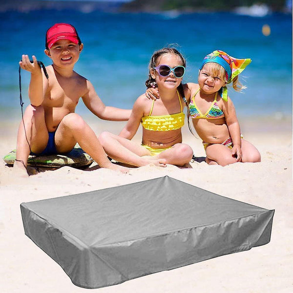 150x150x20cm Grey Waterproof Sandpit Cover Tarpaulin Sandpit Cover Toy Sandpit Cover Outdoor Furniture Covers