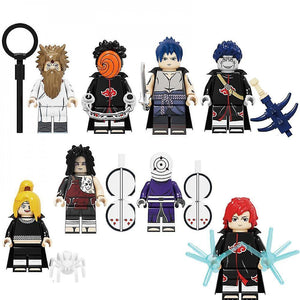 Action Toy Figures 8pc Naruto Uzumaki Naruto Assembled Building Block Minifigure