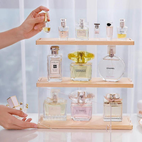 Household storage containers acrylic cosmetic perfume display stand dustproof makeup organizer clear nail storage box