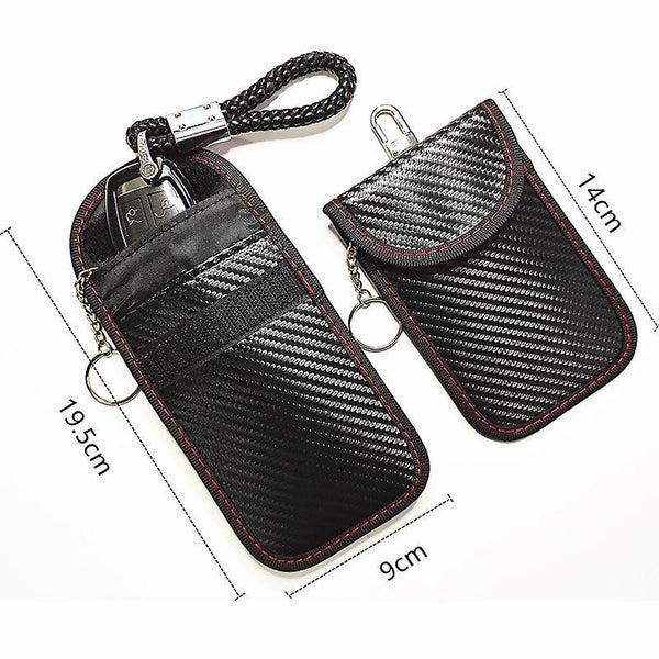 2 Pcs Mini Keyless Go Protection Car Keys Shielding Key Pouch Key Blanks