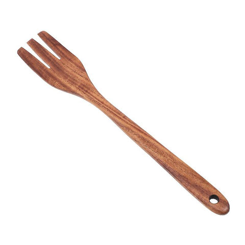 26X4CM Wood color Forks Wooden Cooking Utensil Safe Household Kitchenware For Cooking Cuisine Fork