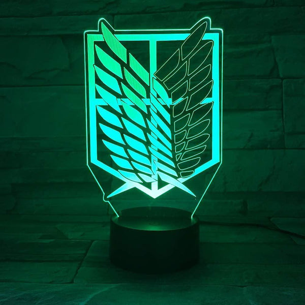 1 Piece 7 Colors Lamp Anime Attack On Titan Wings Of Freedom 3d Light Touch Led Lamp Usb Or 3aa Battery Powered Lamp Kids Gift Remote Controls