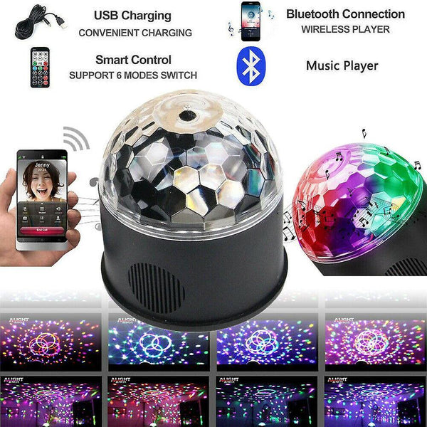 Loudspeaker management systems led rgb music player disco ball light club stage light voice remote control +usb