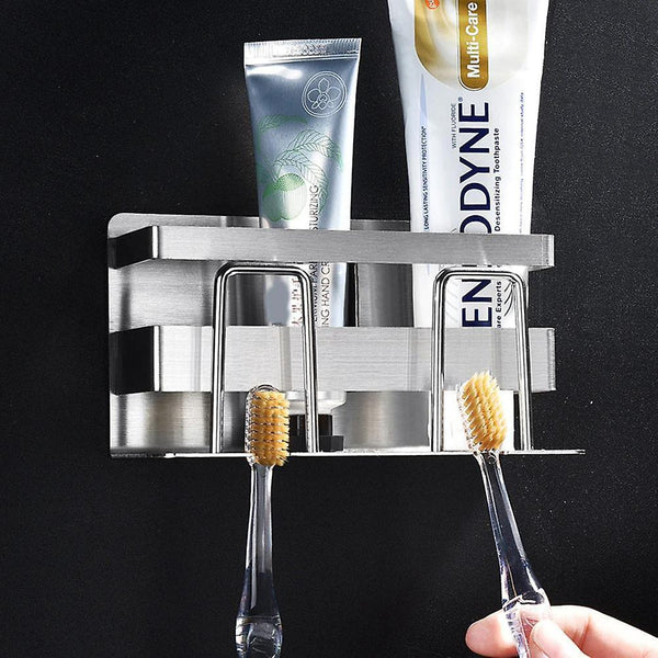 Toothbrush holders 1 pcs wall mount creative toothbrush holder stainless steel bathroom storage toothbrush