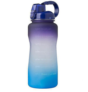 Water bottles outdoor water bottle large capacity sports water bottles lifting belt bounce cover with straw purple