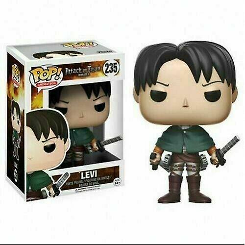 Action Toy Figures Funko Pop Anime Attack On Titan 235# Levi Vinyl Figures Models Collection Toys