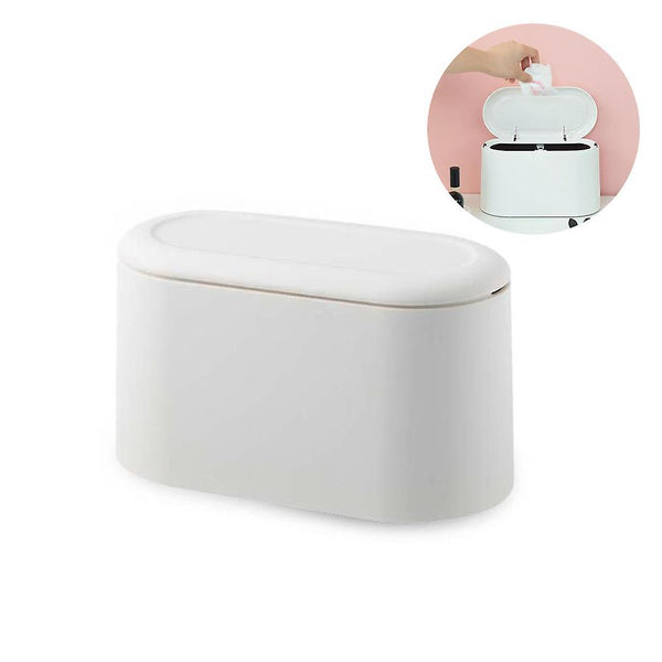 Table Trash Can With Lid Mini Trash Can Table Trash Bathroom Cosmetic Bin Table Trash Can For Kitchen Bathroom Office Desk Toilet Car Bed Od Trash Cans & Wastebaskets