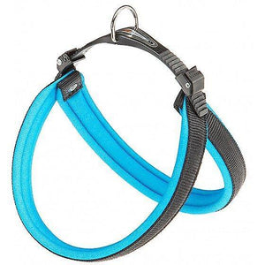 Pet collars harnesses dog harness agila nylon/pu black/blue 44-52 cm