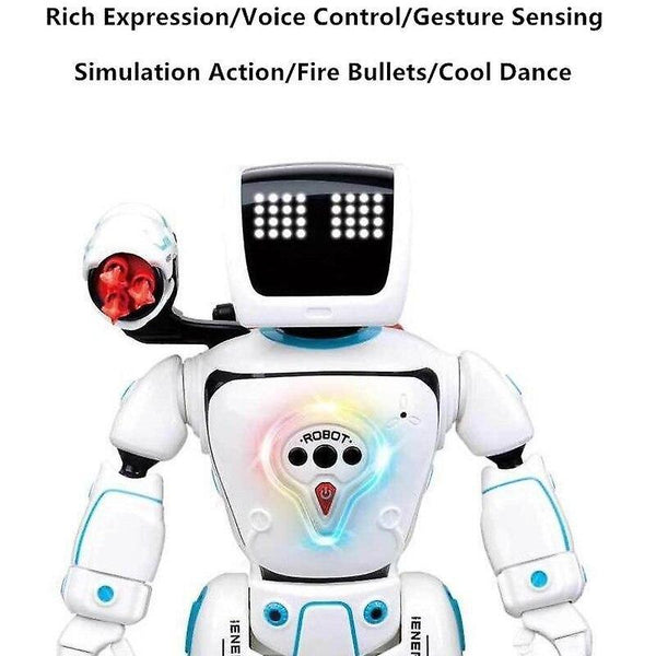 Robotic Toys Remote Control Intelligent Smart Robot Touch Launch Bullet RC Robot Child Christmas gif