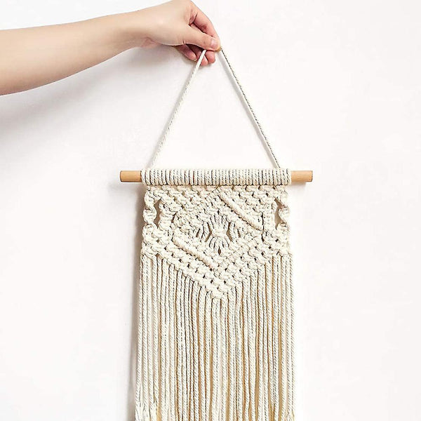 2 Pcs Wall Hanging Decor Woven Wall Art Macrame Tapestry Home Decoration For Apartment Bedroom Nursery Gallery Decorative Tapestries