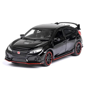 Toy Cars 1:32 HONDA CIVIC TYPE R Diecasts Car Model Black