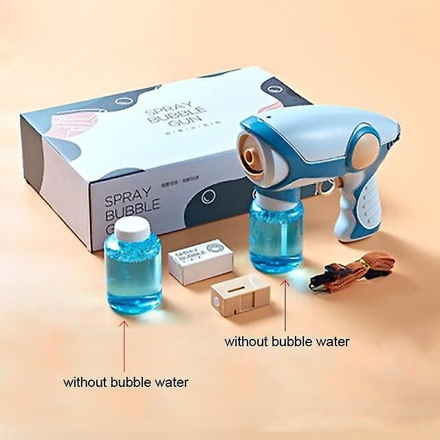 Bubble blowing toys 2020 summer smoke magic bubble machine electric automatic bubble blower machine gun blue