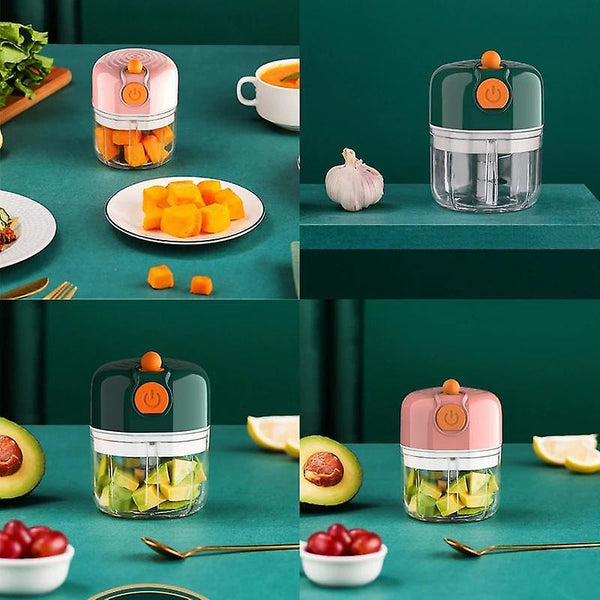 Cooking timers electric garlic chopper machine meat processor blender slicer grinder 100ml mashers ricers green