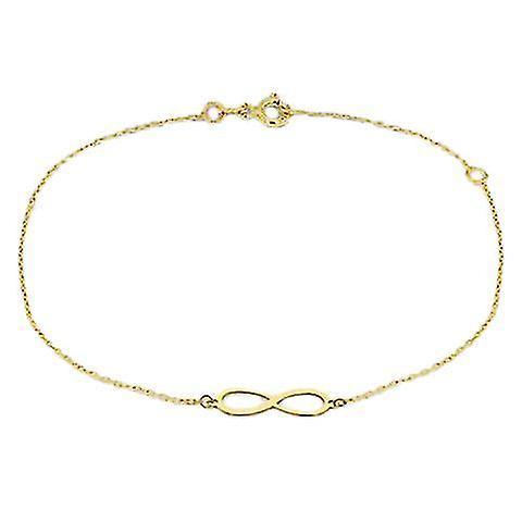 Bracelets 9ct yellow gold infinity chain bracelet for womens size 7.5" In glossy finish