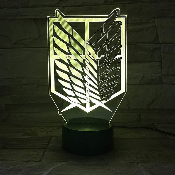 1 Piece 7 Colors Lamp Anime Attack On Titan Wings Of Freedom 3d Light Touch Led Lamp Usb Or 3aa Battery Powered Lamp Kids Gift Remote Controls