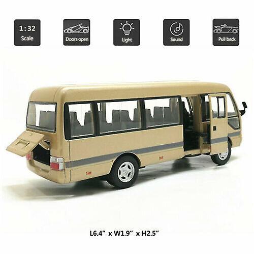 Toy Cars 1:32 Toyota Coaster Bus Model Car Alloy Diecast Christmas gift For Kid