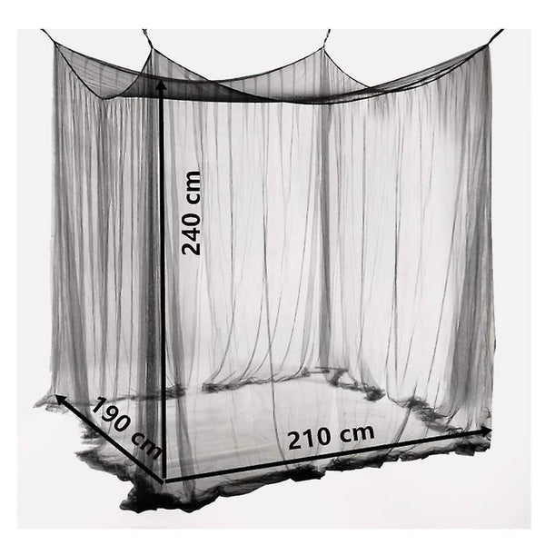 Double Mosquito Net Black 4 Poster Bed Canopy Decorative Princess Square Mosquito Net Large For Indoor Bedroom And Camping 74h X 82l X 94w Inches Mosquito Nets & Insect Screens