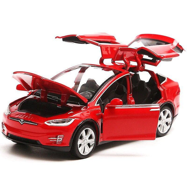 Toy Cars Tesla Model X90 Vehicle Pull Back Cars Toys Red