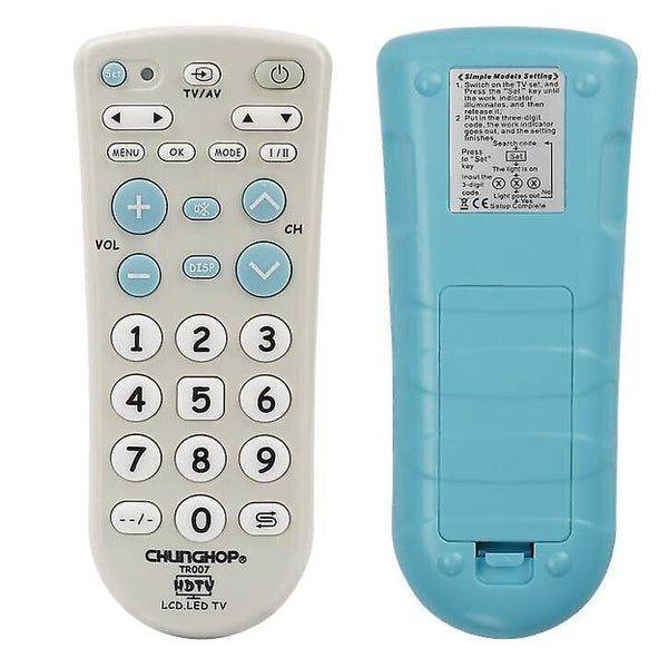 Remote controls universal infrared ir tv set remote control compatible tr007 large buttons big keys