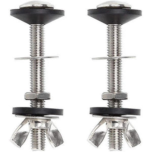 Nuts bolts set of 2 bowl toilet tank bolts - stainless steel universal mounting kit with double seals - easy to