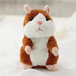 Stuffed Animals 16cm talking hamster plush toy  cute soft animal doll  talking imitation tape record